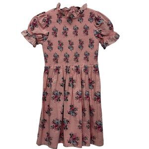 Janie and Jack Floral Smocked Puff Sleeve Dress Size 12